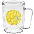 Swirls Beach Ball 18 oz Insulated Coffee Mug, Clear