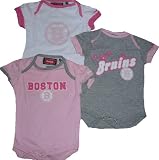 NHL Newborn Boston Bruins Pink 3Pcs Creeper Set - R51Nmaaa (Multi, 0-3 Months)