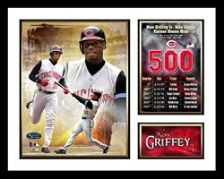 Ken Griffey Jr Cincinnati Reds MLB Framed Photograph 500th HR Milestone Collage