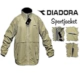 Diadora Sport Jacke Khaki Windbreaker Größe S/M Diadora Sport Jacke Khaki Windbreaker Größe S/M