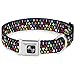 Buckle-Down Seatbelt Buckle Dog Collar - Suits $$$ Black/Multi Color - 1