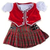 Scottish Dress outfit Teddy Bear Clothes Fit 14" - 18" Build-A-Bear, Vermont Teddy Bears, and Make Your Own Stuffed Animals