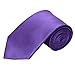 QBSM Mens Dark Purple Indigo Solid Neckties Business Formal Dress Neck Ties