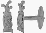 Men's Golf Bag Steel Cufflinks