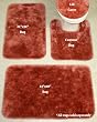 Royale Cinnamon Plush Bath Rug, Contour