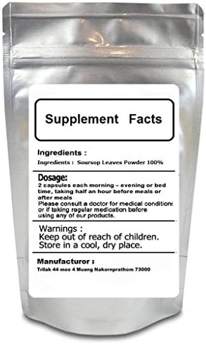 Graviola Guanabana Soursop Leaves 100 Capsules @500 mg