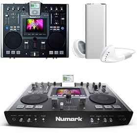 Numark iDJ2 iPod Mixer with Scratch Control + 4GB iPod Shuffle 3rd Generation Silver + Unique Squared Vinyl Stickers