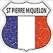 Smart Blonde St Pierre Miquelon Flag Highway Shield Metal Sign HS-408