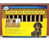 Four Paws 5-Panel Free-Standing Walk-Over 110-Inch-by-17-Inch Wood Gate