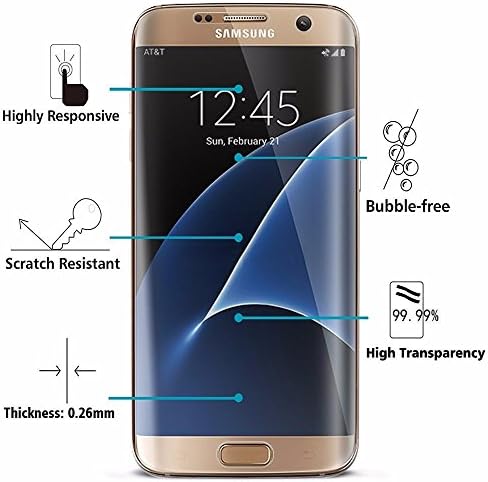 Best Samsung Galaxy S7 Edge SCREEN PROTECTOR[CASE FRIENDLY] ,CURVED EDGE to EDGE ,FULL COVERAGE , EASY INSTALLATION,ANTI-SCRATCH, ANTI-FINGERPRINT, BUBBLE FREE,ULTRA THIN 3D- PREMIUM QUALITY -Everyday Gears