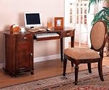 Cherry Veneer Computer Desk With Matching Chair