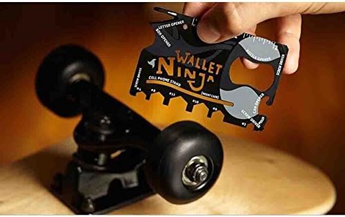 DT® Wallet Ninja World's First 100% Flat Multi Tool 18 in 1 Multi-functional Pocket Tool Credit Card Size Outdoor Tool