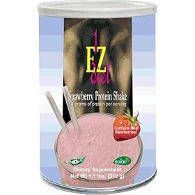 Maximum Intenational 1-EZ Diet, Soy Protein Shake, Strawberry, 1.1 lbs