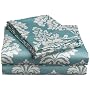 Regency 300 Thread-Count Havana Floral Queen Sheet Set, WaterBlue