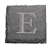 JK Adams Set of Four 4-Inch Square Monogrammed Slate Coasters, E