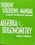 Student Solutions Manual Algebra & Trigonometry