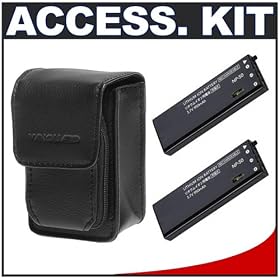Deluxe Accessory Kit with Soft Leather Case + Two (2) Spare NP-50 Li-ion Batteries for... by Deluxe