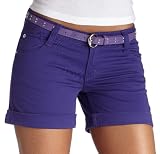 Southpole Junior's Belted Shorts,Purple,5