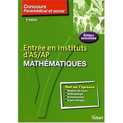 Math�matiques : Entr�e en institut d'AS/AP