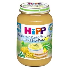 Hipp Mais mit Kartoffelp�ree und Bio-Pute, 6-er Pack (6 x 190 g) - Bio