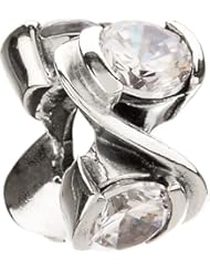 Authentic Chamilia Silver White CZ Forever Charm - Retired