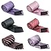 Set of 6 Elegant Neck Ties Mens Business Solid, Woven, Stripes Necktie Tie Mixed Set