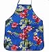 Hawaiian Chef Aprons, Blue / Red Flower