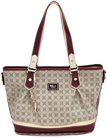 FERAL CAT Flower Fairy PU Leather Girls Womens Hand Bag¡¡Totes-Red