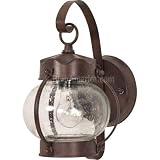 Nuvo 60/631 Old Onion Lantern with Clear Seed Glass, Old Bronze