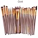 Lookatool® 20 pcs/set Makeup Brush Set tools Make-up Toiletry Kit Wool Make Up Brush Set (Gold)