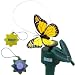 HQRP Yellow Solar Powered Flying Fluttering Monarch Butterfly for Garden Plants Flowers plus HQRP UV Chain / UV Radiation Health Tester
