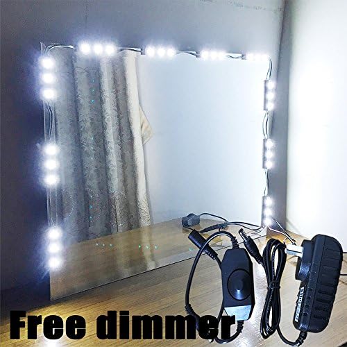 Mirror LED Light For Cosmetic Makeup Vanity Mirror Lighted White with Dimmer 5ft