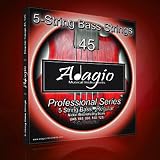 Adagio Professional 5-String Bass Guitar String Set 45-125