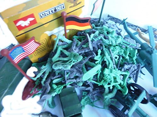 Deluxe Army Men Battle Set Over 175 Pcs. Army Men Tanks Planes Trucks Jeeps More, Toy:78