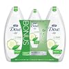Dove Go Fresh Cool Moisture Body Wash, Value Pack (Bonus Body Wash 6.67 Ounce with Free Body Pouf)