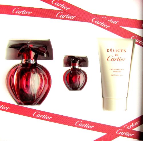 Cartier - Delices de Cartier - traumhafte Geschenkbox mit 3 tollen Artikeln - NEU 50ml EDP Preisvergleich