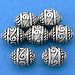 16g Rope Bali Barrel Beads Antq Silver Plt 10.5mm App 7