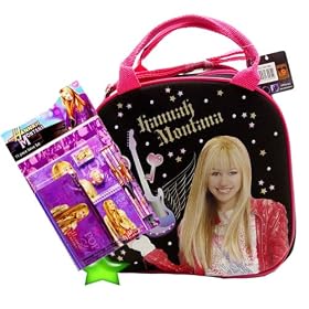 Hannah Montana Lunch Bag+Stationery Set, Hannah Montana Messenger bag and Backpack also... by American Clocks