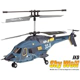 SkyWolf Military Helicopter Medium Size RC 3CH Gyro Heli 338 (Color may vary) by JXD
