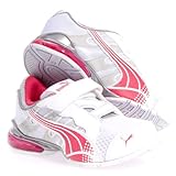 Puma Voltaic 3 V Sneaker Big Kids 3, White/Raspberry/Puma Silver)