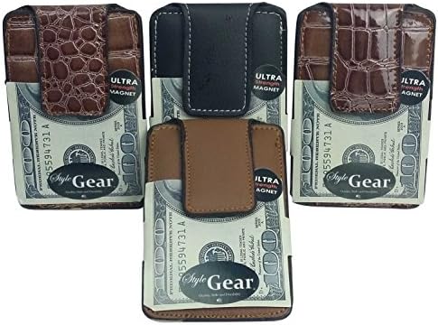 Style Gear Mens Money Clip Wallet and ID Holder Quality Style & Durability (Snake Skin #2)