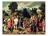 The Healing of the Blind Man of Jericho, Central Panel of Triptych, 1531 Giclee Poster Print by Lucas van Leyden, 24x18