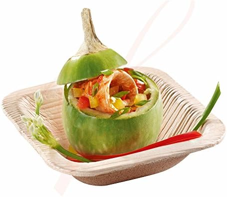Palm Leaf Disposable Square Mini Plate 3 In.
