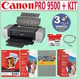Canon Pixma Pro 9500 Printer + Deluxe Printer Accessory Kit w/ 3 Year Warranty