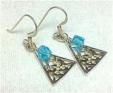 Celtic Triangle Sterling Silver Earrings