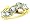 14K Yellow Gold Round Gemstone Infinity Ring-Aquamarine, size5