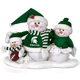 Michigan State Christmas Snowman Table Decoration