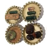 Magnet Set 02 Hope Aventurine Fluorite Moss Agate Mahogany Obsidian 4 Stone