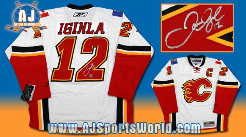 JAROME IGINLA Calgary Flames Signed RBK Premier JERSEY