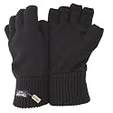 Mens Thinsulate Fingerless Gloves GL131 M/L Black